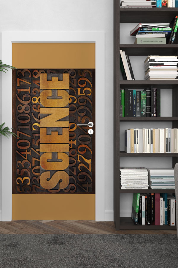 Minimal Bilim Temalı Kapı Giydirme 8534