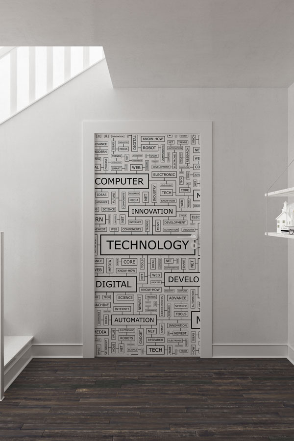 science-class-door-design-8541-01 Teknoloji Kelime Bulutu Kapı Giydirme 8541