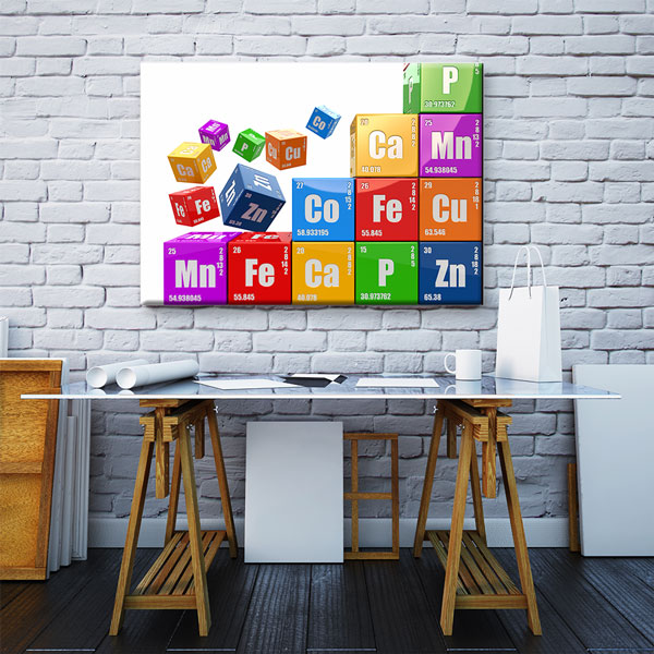 Periyodik Tablo Eğitim Kanvas Tablosu 10376