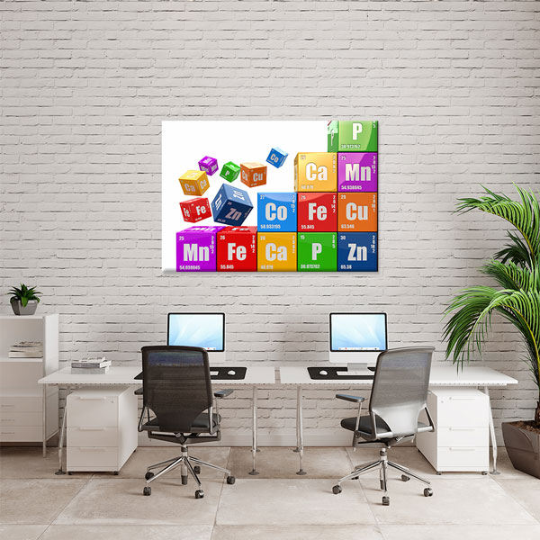 Periyodik Tablo Eğitim Kanvas Tablosu 10376