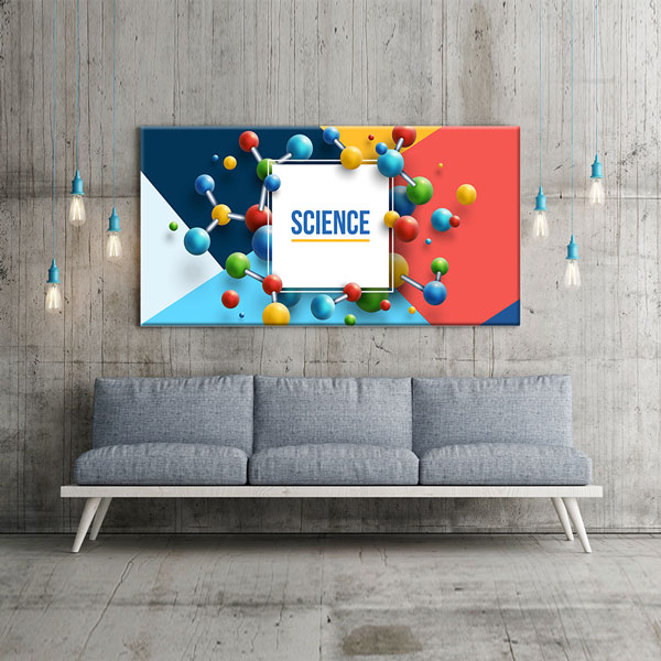 Fen Bilimleri Molekül Eğitim Kanvas Tablosu 10392