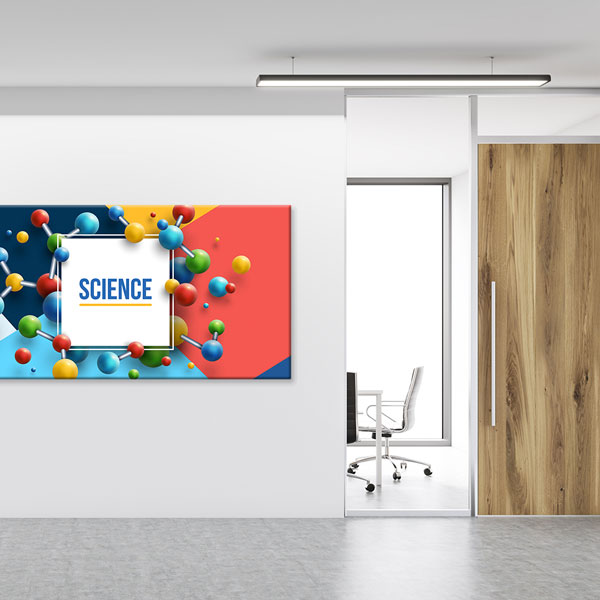 Fen Bilimleri Molekül Eğitim Kanvas Tablosu 10392