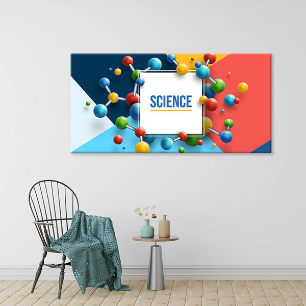 Fen Bilimleri Molekül Eğitim Kanvas Tablosu 10392