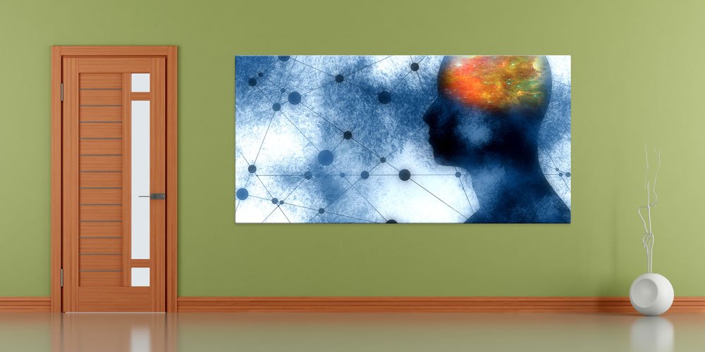 Zihin ve Bilim Ağları Temalı Modern Duvar Sanatı 7815