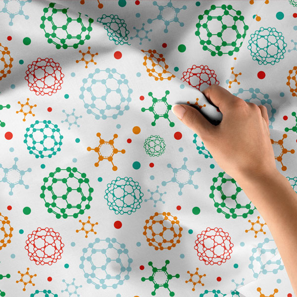 Moleküler Desenli Bilim Duvar Örtüsü - Kimya ve Mikrobiyoloji Temalı 8225