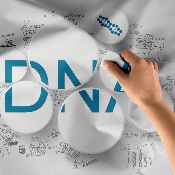 DNA ve Bilimsel Çizimler Duvar Örtüsü - Biyoloji ve Araştırma Temalı 8231