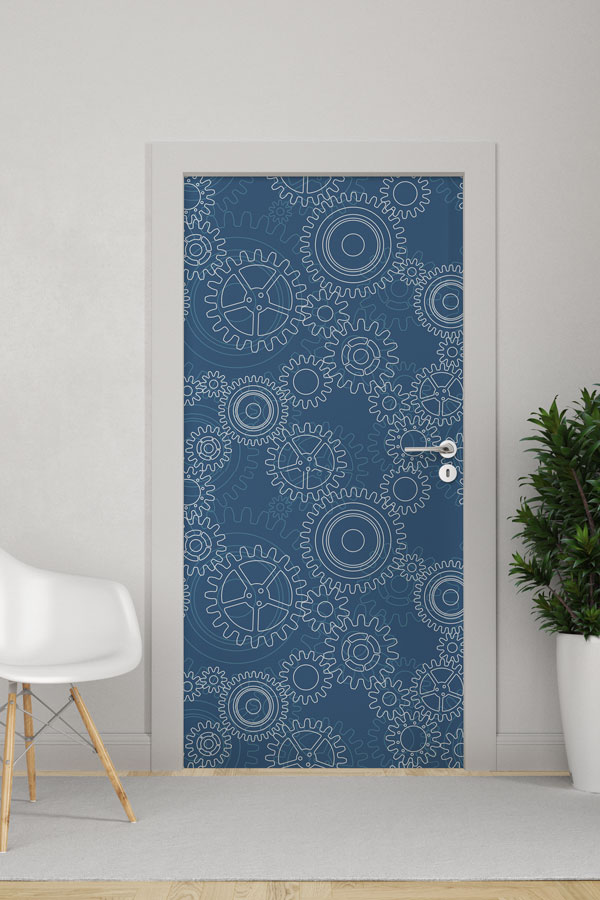 science-class-wall-art-8544-0 Dişli Çark Desenli Kapı Giydirme | Fen ve Teknoloji Sınıfı Kaplama Tasarımı 8544