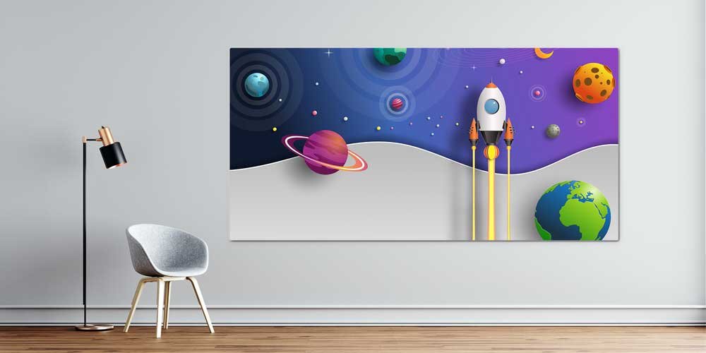 Güneş Sistemi ve Uzay Keşfi Posteri - Çocuk Odası/Sınıf Duvar Dekoru 10227