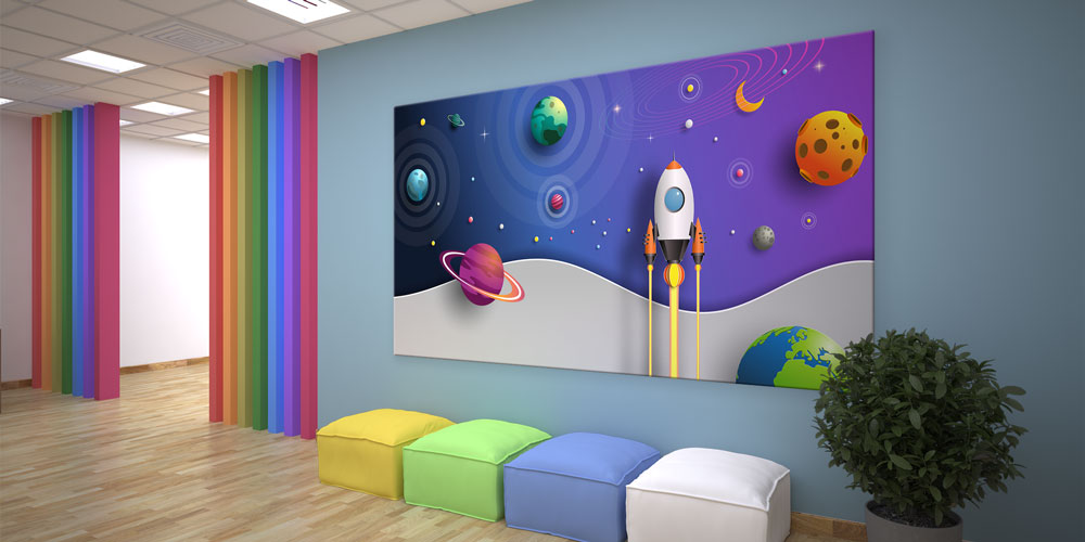 science-class-wall-decor-10227-01 Güneş Sistemi ve Uzay Keşfi Posteri - Çocuk Odası/Sınıf Duvar Dekoru 10227