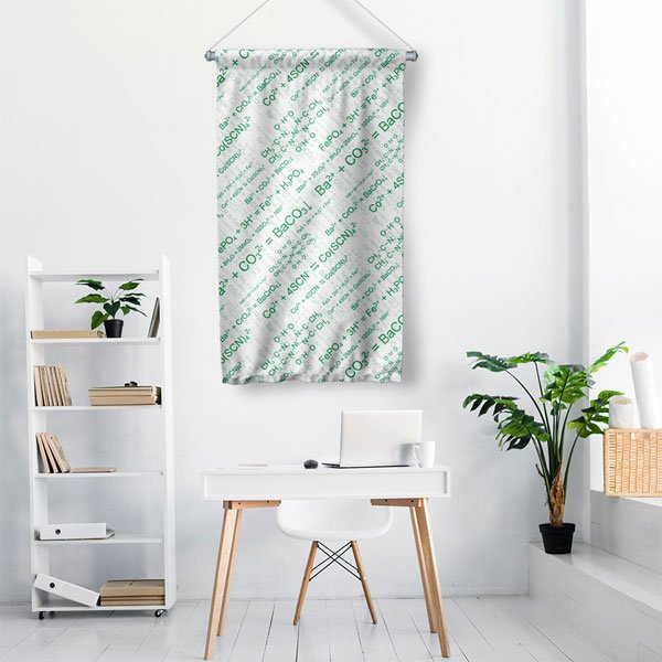 Kimyasal Denklemler Duvar Flaması - Bilim ve Formüller Temalı 10274