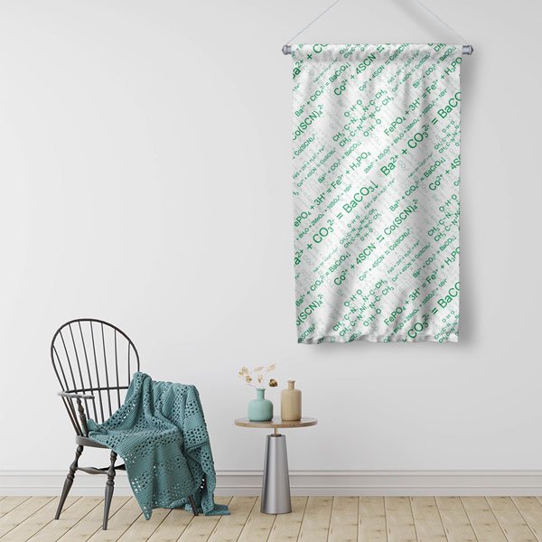 Kimyasal Denklemler Duvar Flaması - Bilim ve Formüller Temalı 10274