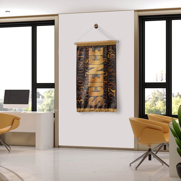 Sayısal ve Bilim Temalı Dekoratif Duvar Flaması - "SCIENCE" Konsepti 10279