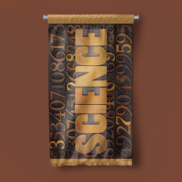 Sayısal ve Bilim Temalı Dekoratif Duvar Flaması - "SCIENCE" Konsepti 10279