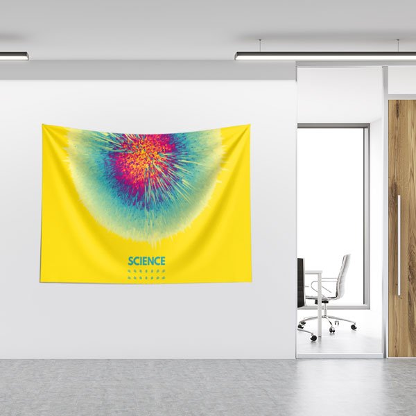 Dinamik Patlama Efekti Bilim Temalı Duvar Örtüsü - Enerji ve Keşif 10350
