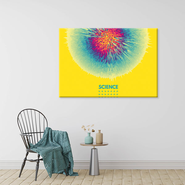 Fen Bilimleri Soyut Kanvas Tablosu 10373
