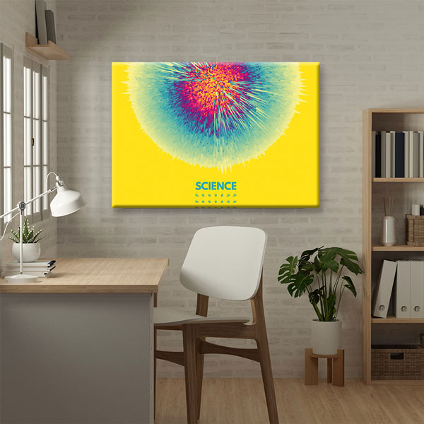 Fen Bilimleri Soyut Kanvas Tablosu 10373