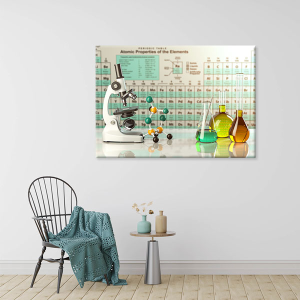 Kimya Laboratuvarı Eğitim Kanvas Tablosu 10377