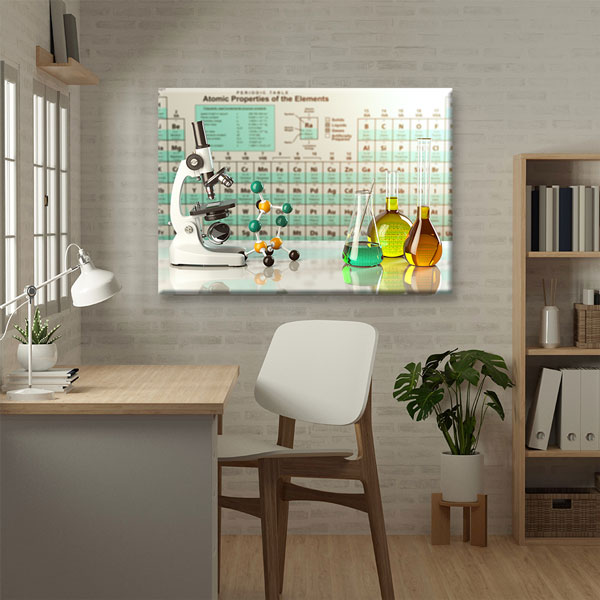 Kimya Laboratuvarı Eğitim Kanvas Tablosu 10377