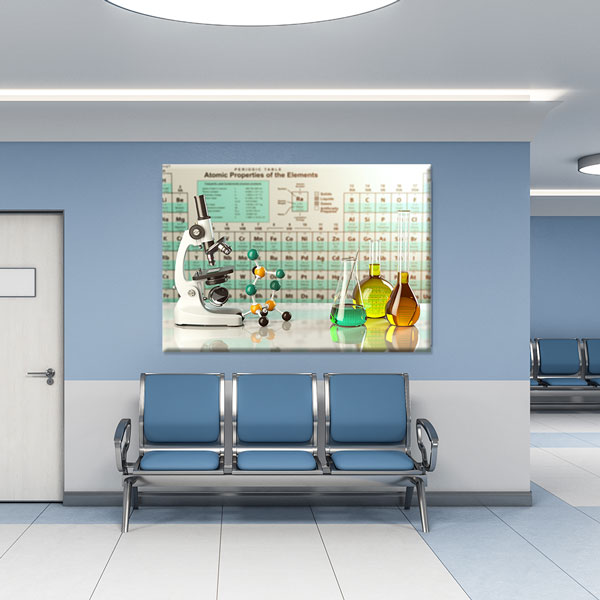 Kimya Laboratuvarı Eğitim Kanvas Tablosu 10377