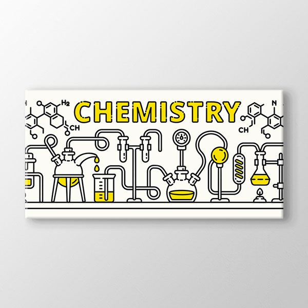 Kimya Laboratuvarı Eğitim Kanvas Tablosu 10390