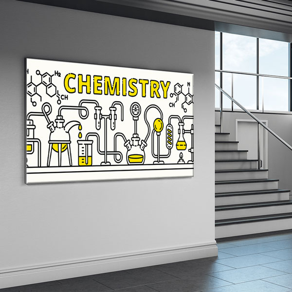 Kimya Laboratuvarı Eğitim Kanvas Tablosu 10390