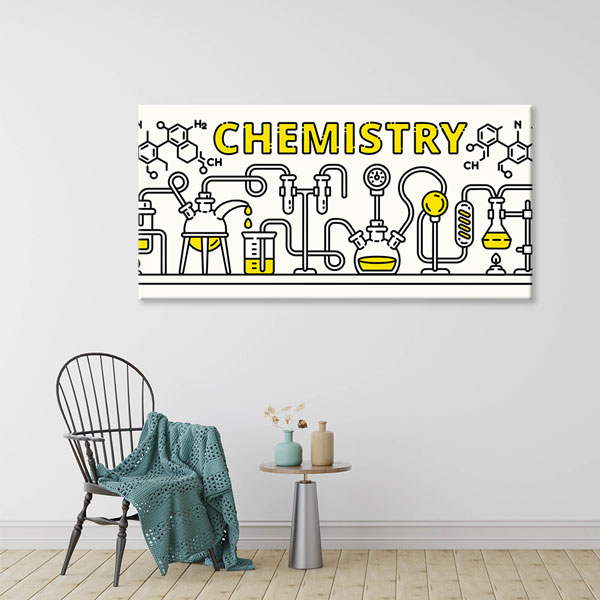 Kimya Laboratuvarı Eğitim Kanvas Tablosu 10390