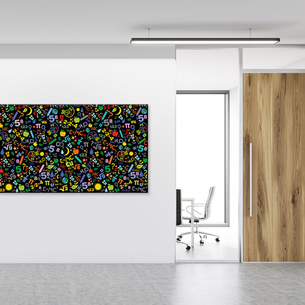 Bilimsel Simgeler Eğitim Kanvas Tablosu 10391