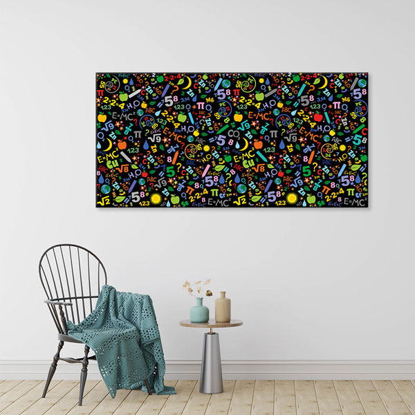 Bilimsel Simgeler Eğitim Kanvas Tablosu 10391
