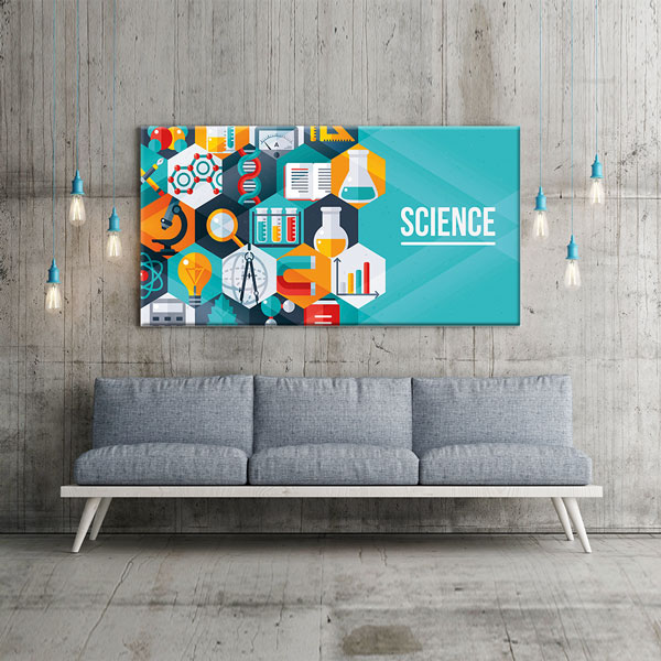 Fen Bilimleri Simgeler Eğitim Kanvas Tablosu 10393