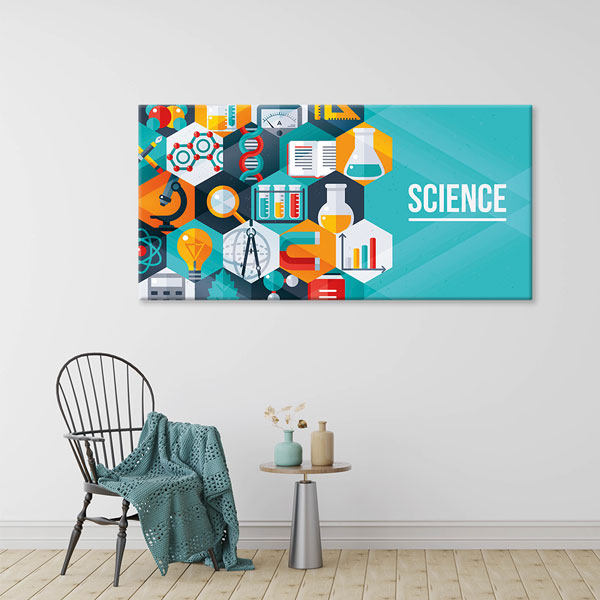 Fen Bilimleri Simgeler Eğitim Kanvas Tablosu 10393