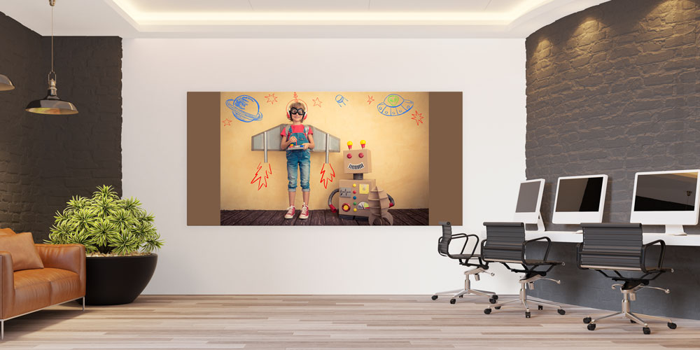 Robot ve Uzay Temalı Büyük Ebat Duvar Dekoru 7810