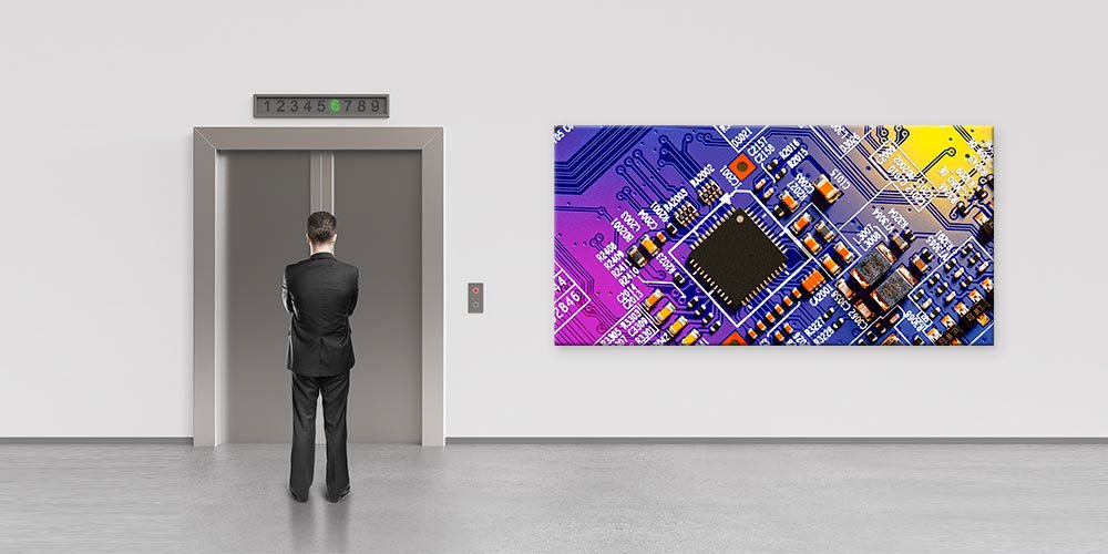 Mikroçip Devre Yapısı Temalı Bilim ve Teknoloji Duvar Sanatı 7812