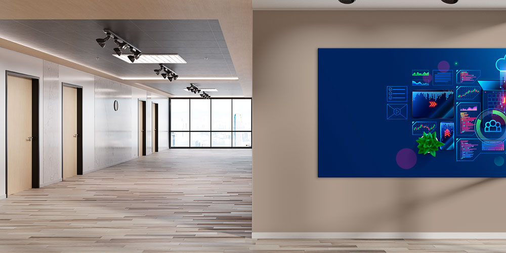 Bulut Teknolojisi ve Veri Akışı Temalı Bilimsel Duvar Sanatı 7819