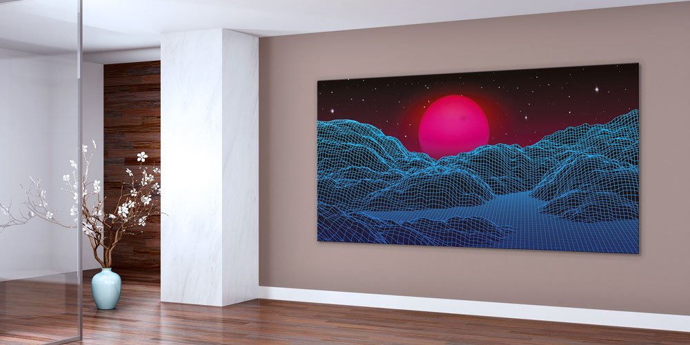 science-class-wall-decor-7828-06 Fütüristik Dijital Dağ Manzaralı Ofis Duvar Dekoru – 7828-DK