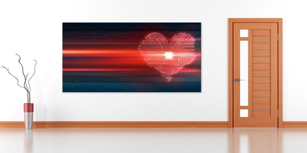 Devre Kalpli Dijital Teknoloji Ofis Duvar Dekoru 7831