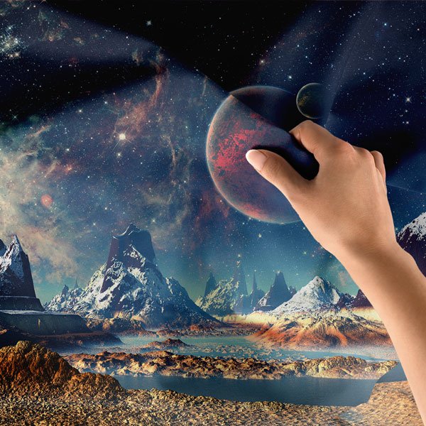 Fantastik Uzay Manzarası Duvar Örtüsü - Gezegenler & Kozmos Temalı 8222