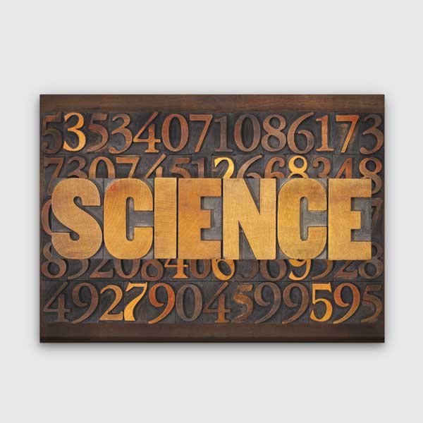 "SCIENCE" Tipografik ve Sayısal Tasarım Posteri - Bilim Sınıfı Dekoru G-468