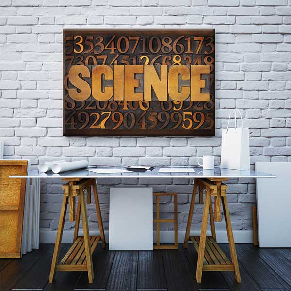 "SCIENCE" Tipografik ve Sayısal Tasarım Posteri - Bilim Sınıfı Dekoru G-468