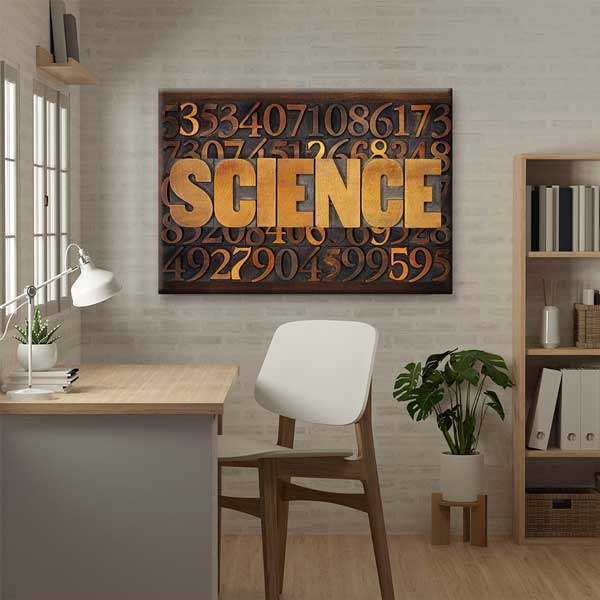 "SCIENCE" Tipografik ve Sayısal Tasarım Posteri - Bilim Sınıfı Dekoru G-468