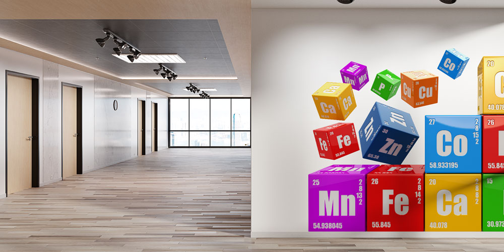 Periyodik Tablo Temalı Duvar Kağıdı - Eğitim Kurumları için Sanatsal Duvar Giydirme 10326