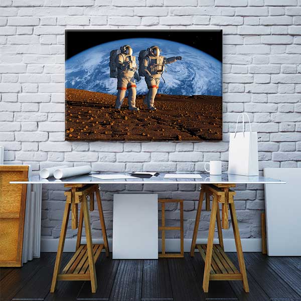 science-school-wall-design-g-450-01 Astronotlar ve Gezegen Keşfi Posteri - Uzay Temalı Bilim Dekoru G-450