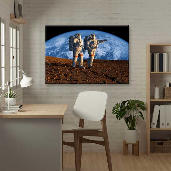 science-school-wall-design-g-450-02 Astronotlar ve Gezegen Keşfi Posteri - Uzay Temalı Bilim Dekoru G-450