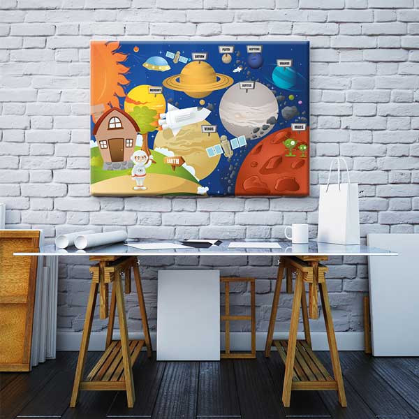 Uzay ve Gezegenler Eğitim Kanvas Tablosu G-451