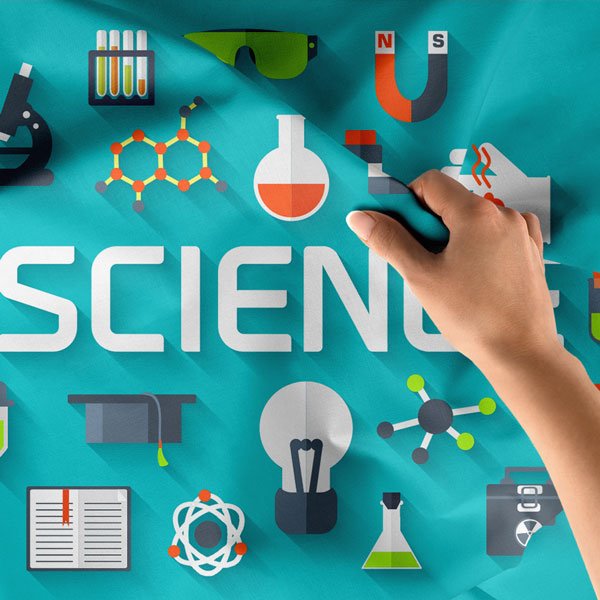 Bilim İkonları Temalı Duvar Örtüsü - Fen Bilimleri ve Eğitim 8228