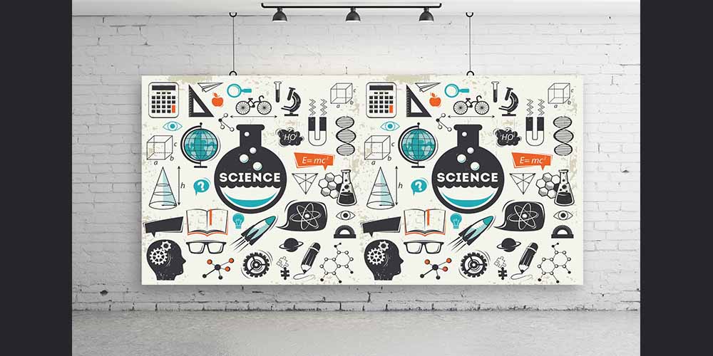 Bilim ve Matematik Temalı Duvar Kağıdı - Eğitim İçin Görsel Destek 1126