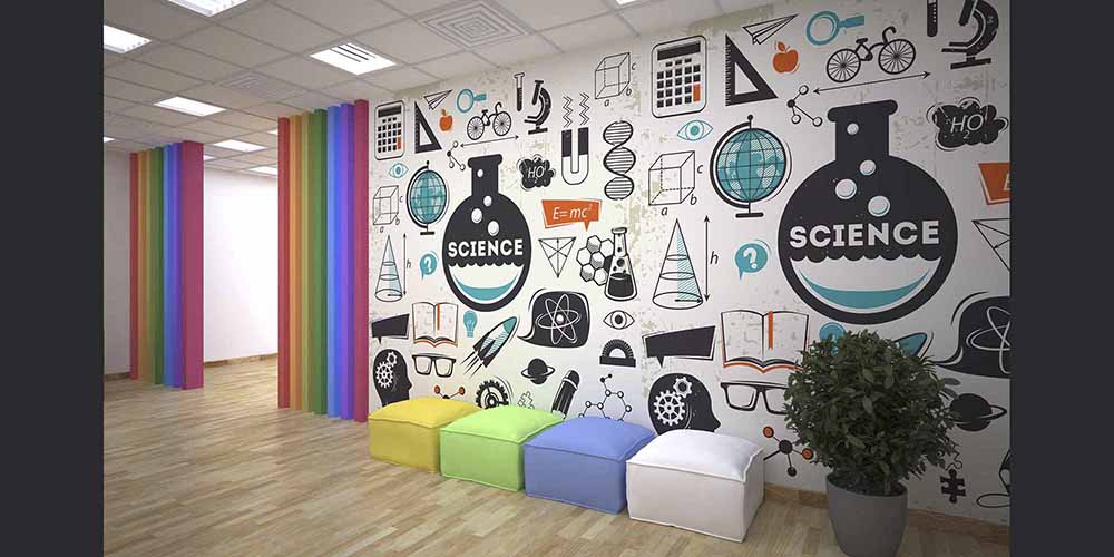 Bilim ve Matematik Temalı Duvar Kağıdı - Eğitim İçin Görsel Destek 1126