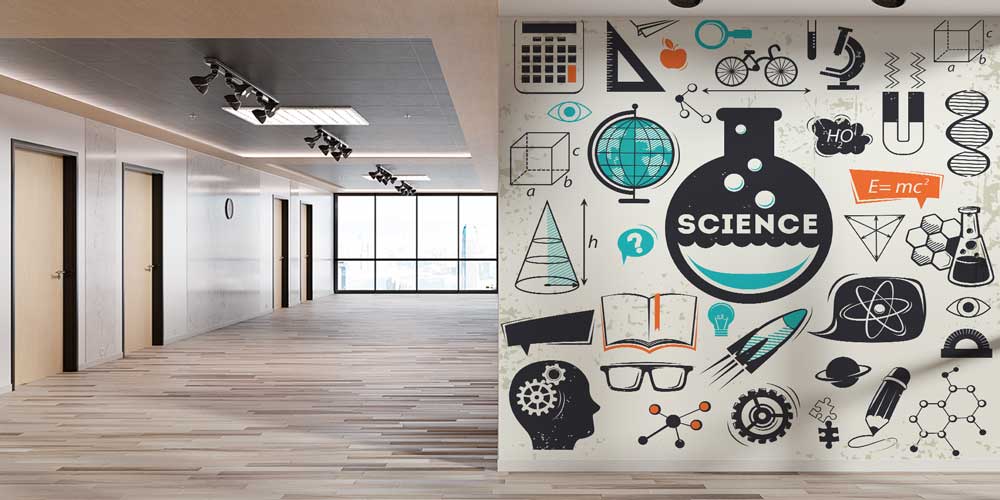 Bilim ve Matematik Temalı Duvar Kağıdı - Eğitim İçin Görsel Destek 1126