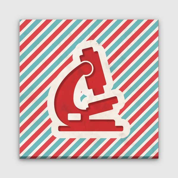 Mikroskop İllüstrasyonu Duvar Posteri - Bilim Sınıfı Dekorasyonu G-425