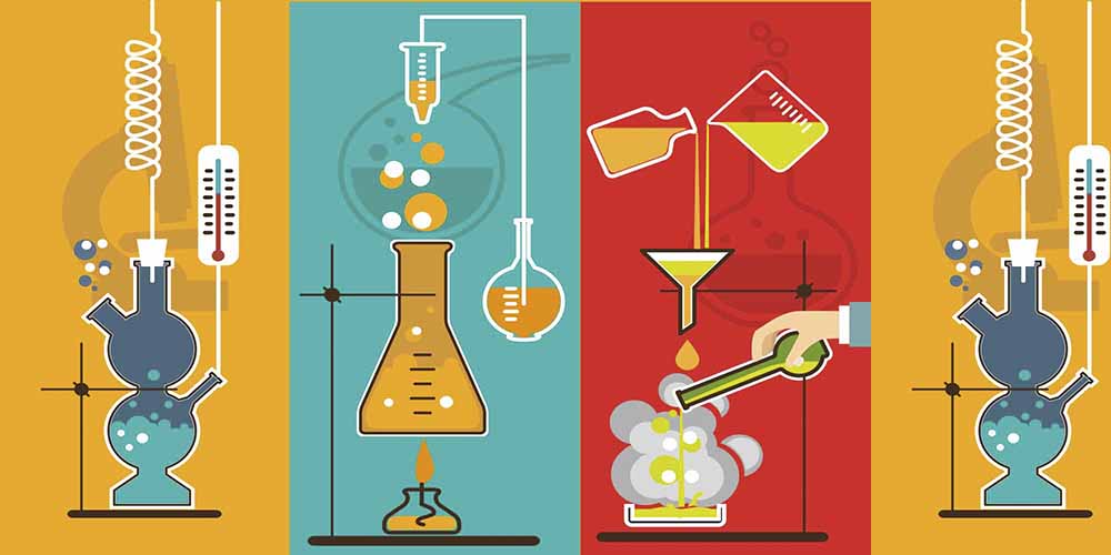 Laboratuvar ve Bilim Temalı Duvar Kağıdı - Eğitim İçin Görsel Destek 1124