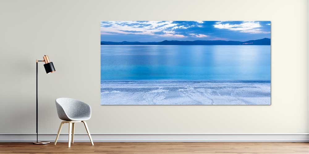 Minimal Deniz Ufku ve Sakin Su Yüzeyi Manzaralı Büyük Ebat Duvar Dekor Ürünü 11903